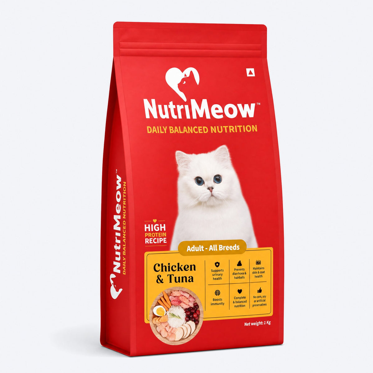 Nutrimeow Chicken & Tuna Dry Food For Adult Cat