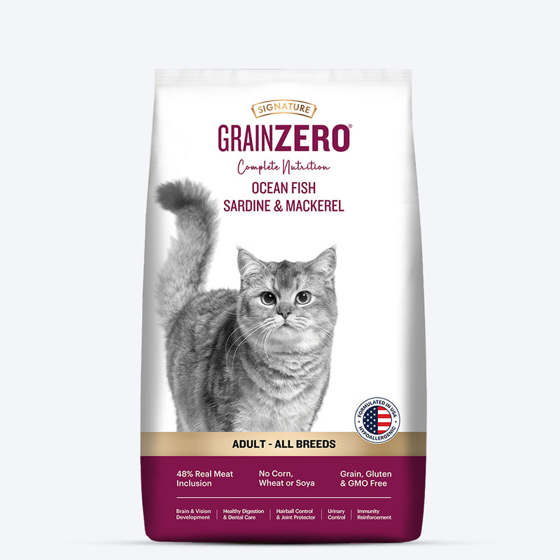 Signature Grain Zero Adult Dry Cat Food - All Breed Formula - Heads Up For Tails