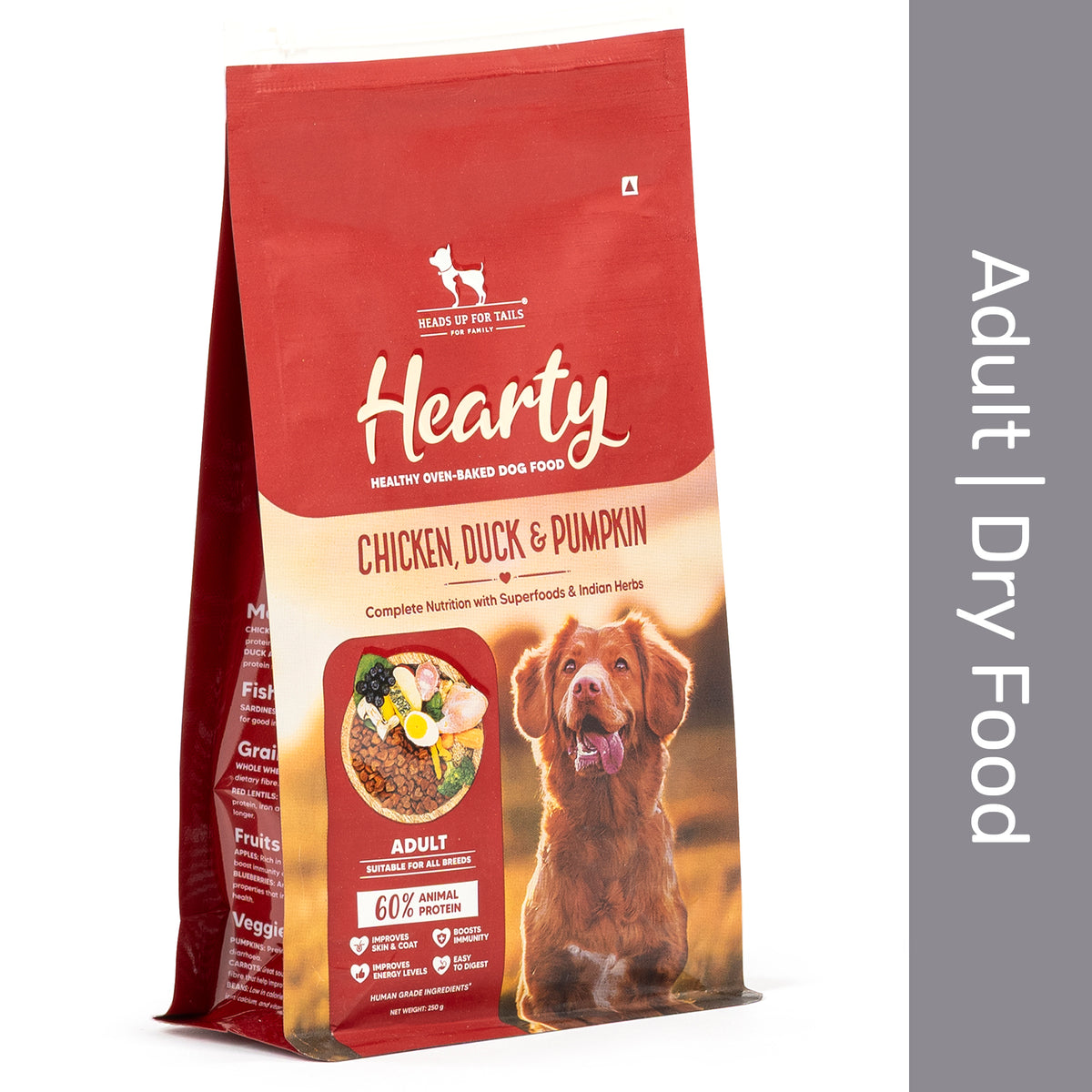 Hearty Oven-Baked Adult Dog Food Chicken, Duck & Pumpkin