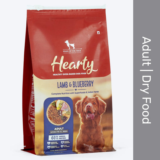 Hearty Oven-Baked Lamb & Blueberry Dry Food for Adult Dogs