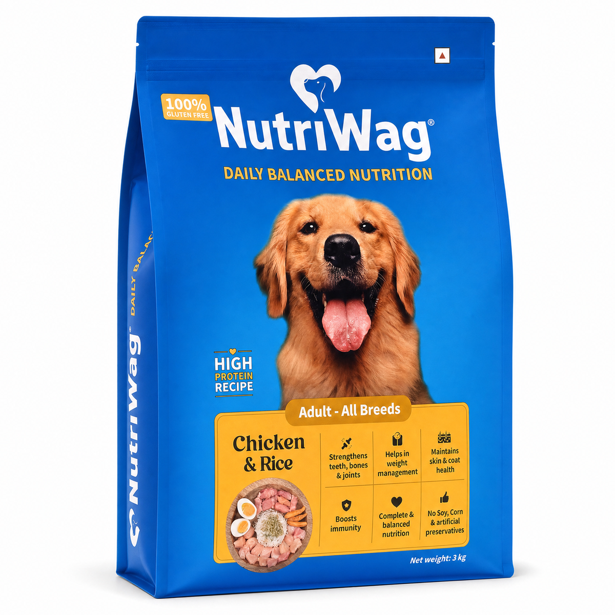 NutriWag Chicken & Rice Dry Food For Adult Dog