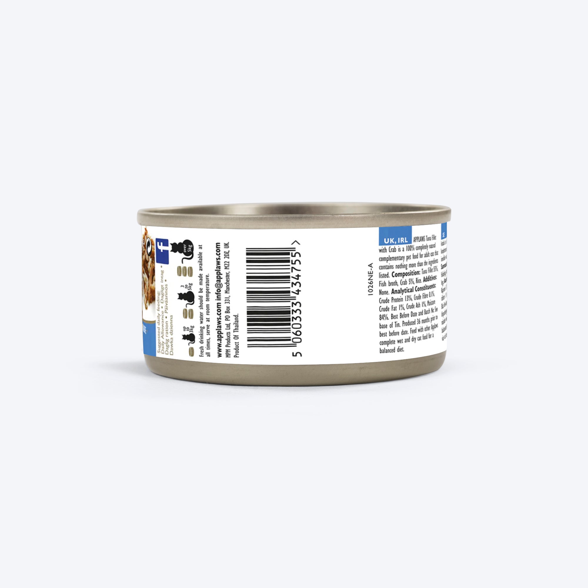 Applaws Cat Wet Food Natural Tuna Fillet with Crab 70 gms