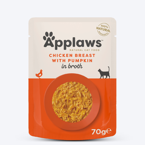 Applaws 75% Chicken Breast with Pumpkin in Broth Natural Wet Cat Food - 70 g - Heads Up For Tails