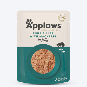 Applaws Natural 55% Tuna with 8.5% Mackerel in Jelly Wet Cat Food - 70 g - Heads Up For Tails
