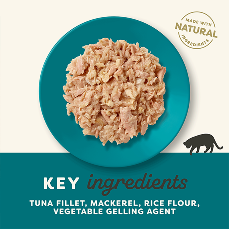 Applaws Natural 55% Tuna with 8.5% Mackerel in Jelly Wet Cat Food - 70 g - Heads Up For Tails