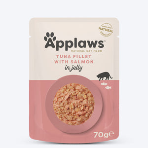 Applaws Natural Cat 55% Tuna with 7% Salmon in Jelly Wet Cat Food - 70 g - Heads Up For Tails