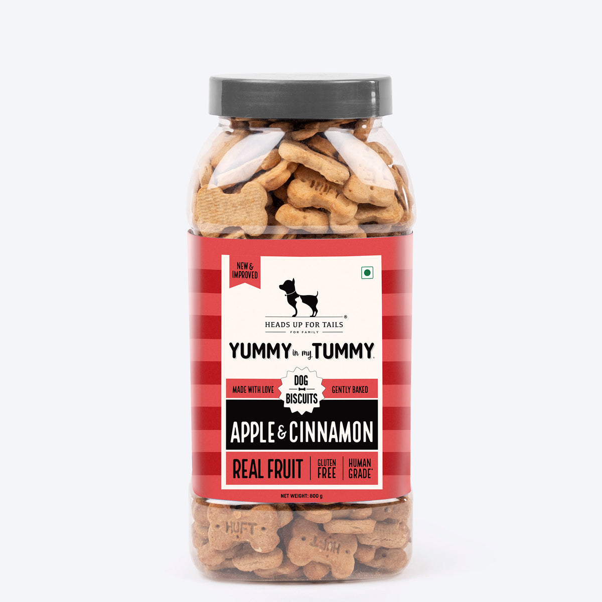 HUFT Yummy In My Tummy Apple &amp; Cinnamon Vegetarian Gluten Free Dog Biscuit
