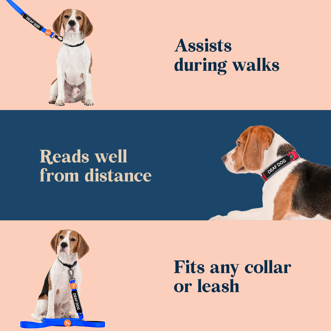HUFT Trooper Walking Aid Leash Collar Insert Deaf Dog Heads