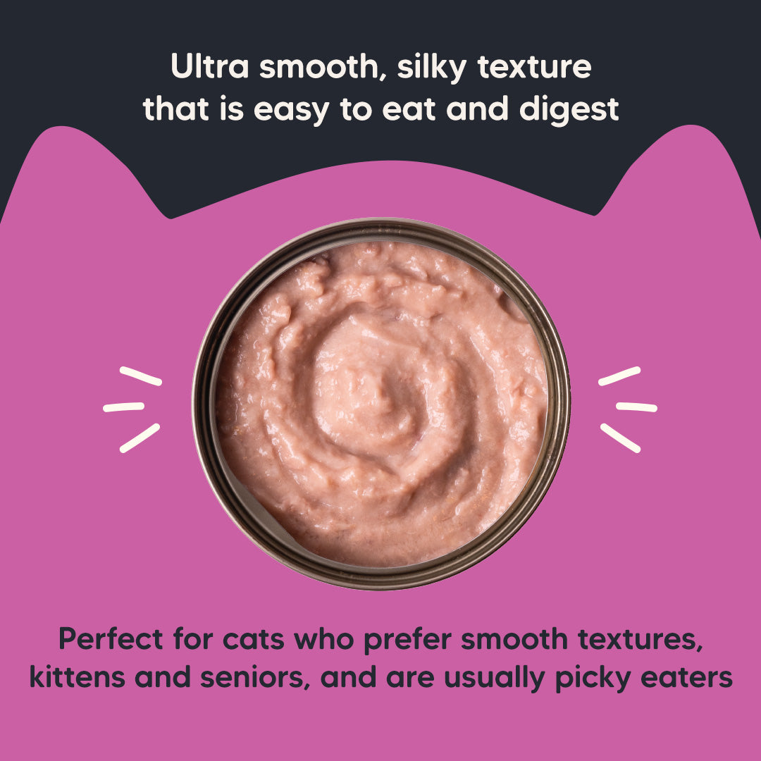 Meowsi by HUFT Tuna & Chicken in Mousse Canned Cat Wet Food, 80 gm, with vitamins and minerals, grain-free.