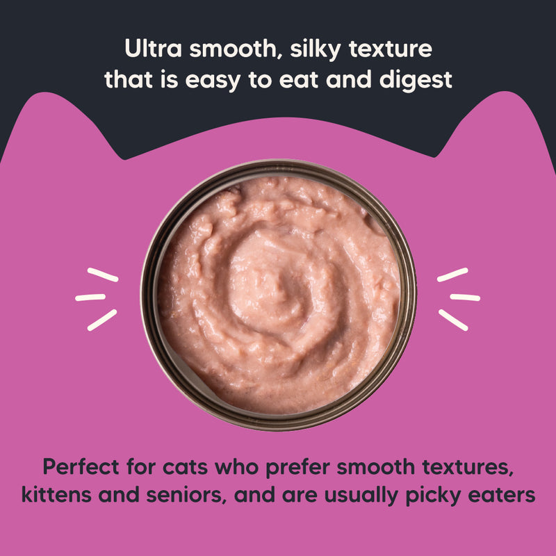 Meowsi by HUFT Tuna & Chicken in Mousse Canned Cat Wet Food, 80 gm, with vitamins and minerals, grain-free.
