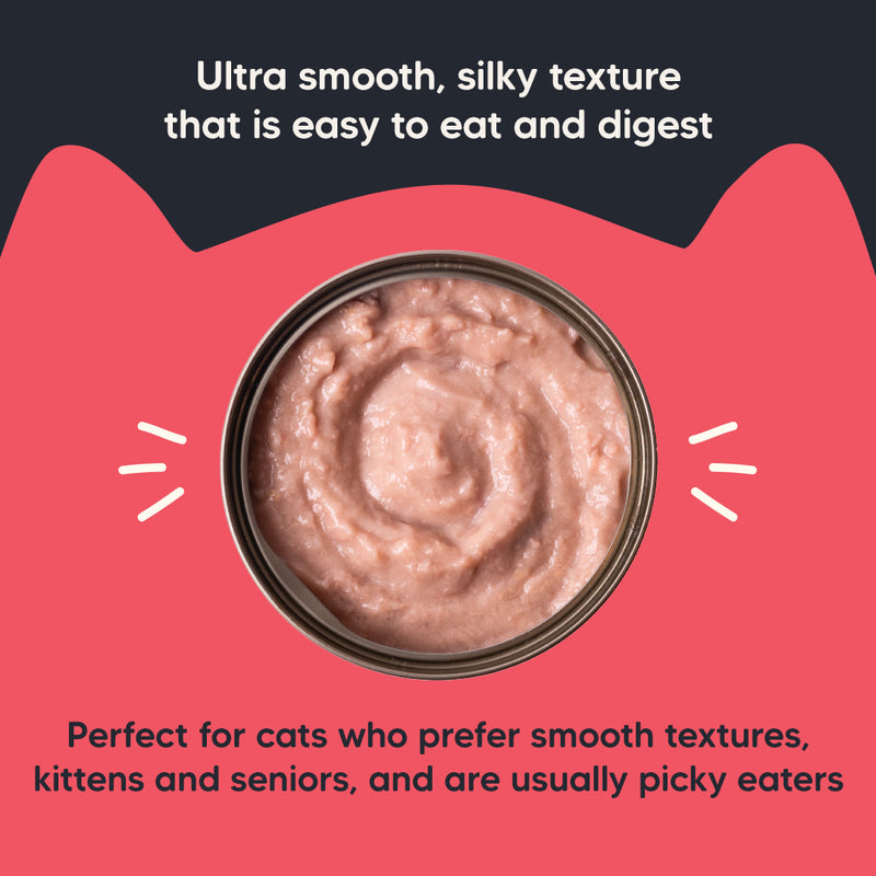 Meowsi by HUFT Chicken Breast with Duck Mousse Canned Cat Wet Food, 80 gm, includes vitamins and minerals, grain-free.