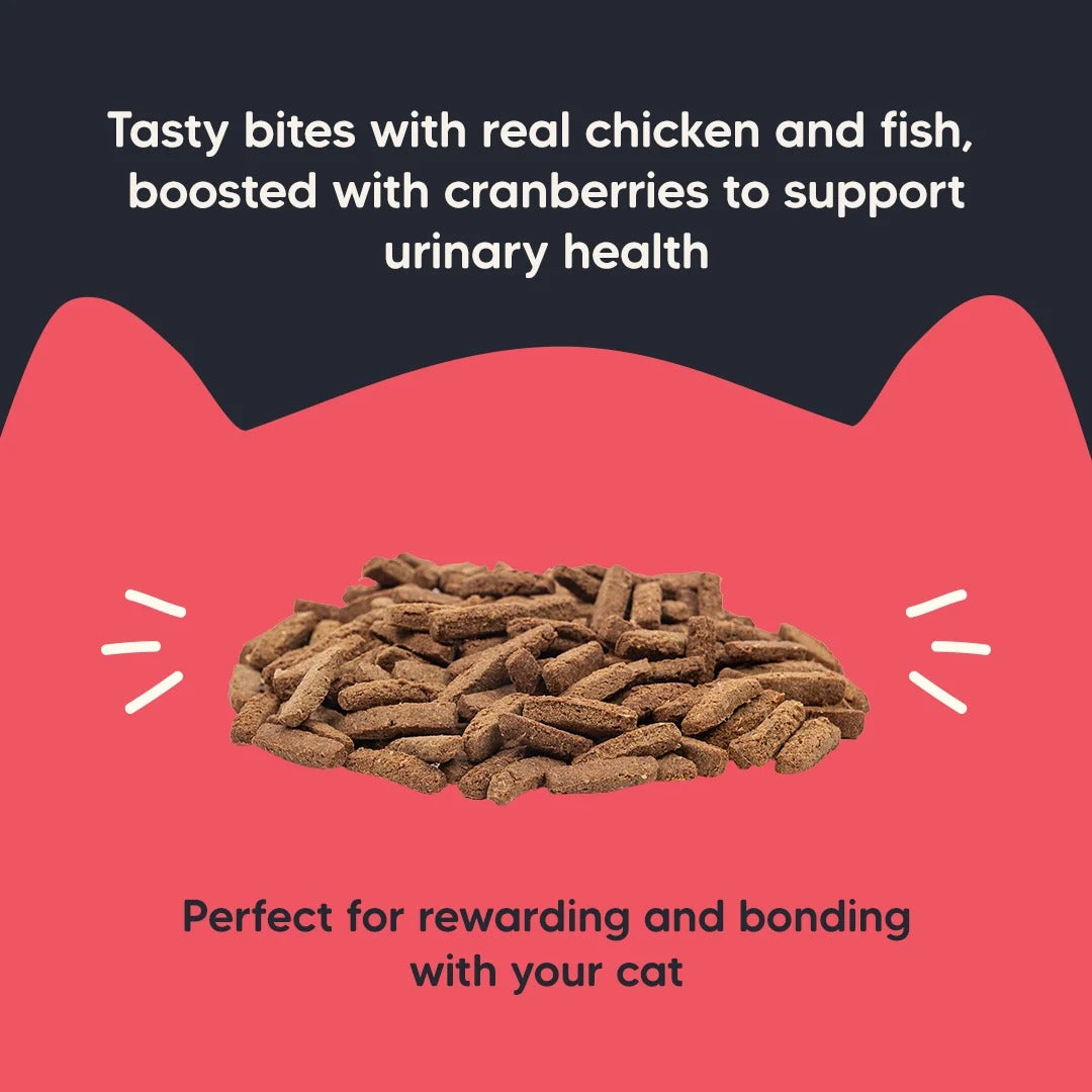 Meowsi Chicken, Fish & Cranberry Power Bites Treats For Cat - 50g