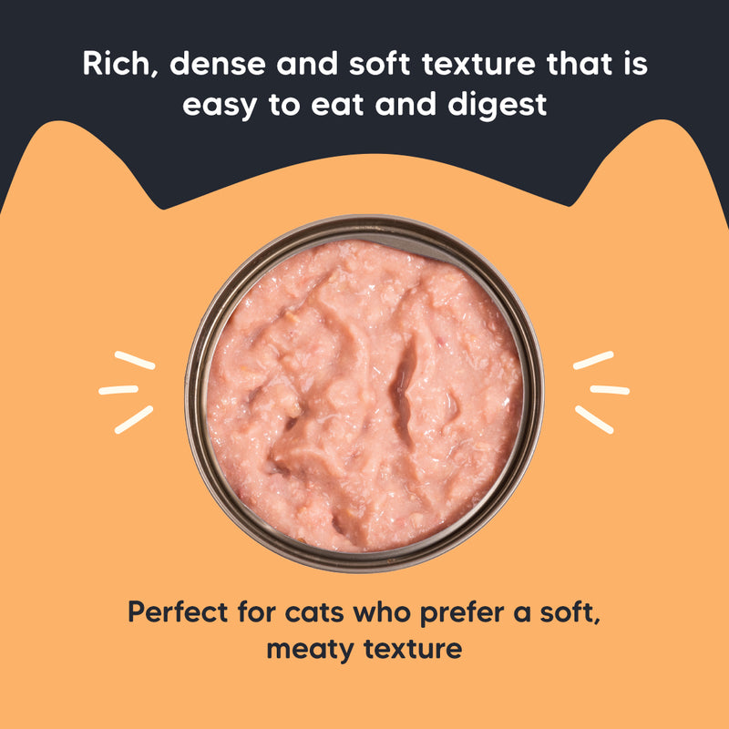 Meowsi by HUFT Chicken Breast pâté Canned Cat Wet Food, 80 gm, with vitamins and minerals, grain-free formula.