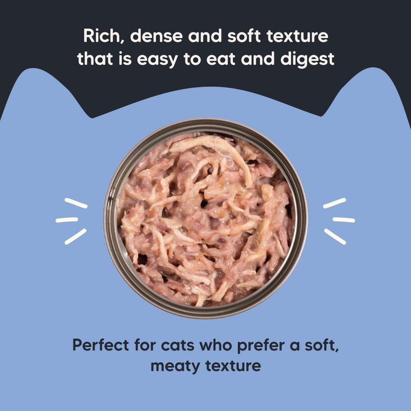 Meowsi by HUFT Tuna & Chicken Pâté Canned Cat Wet Food, 80 gm, grain-free with vitamins and minerals.