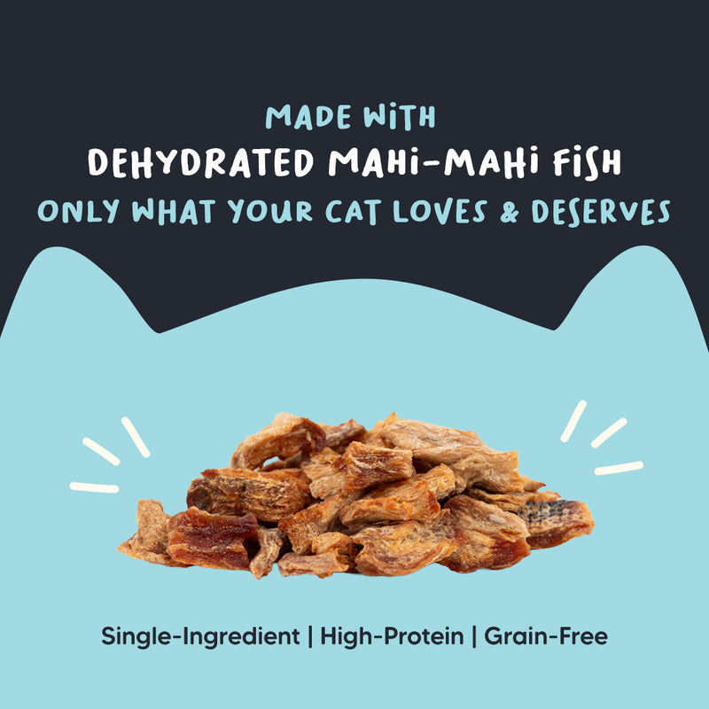 Meowsi by HUFT Mahi Mahi Fish Crunchies Cat Treats - 35 g - Heads Up For Tails