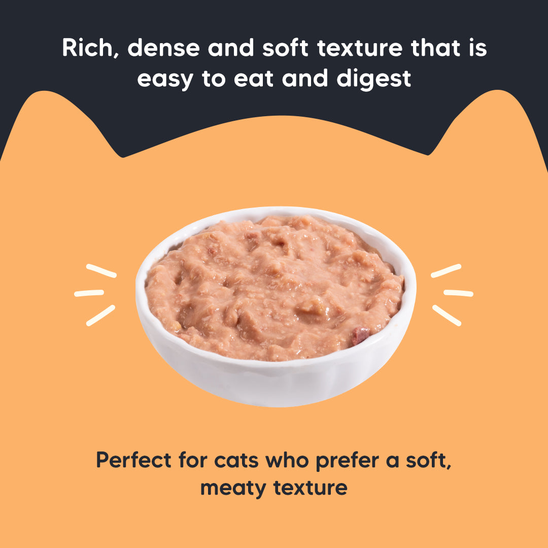 Meowsi by HUFT Chicken Breast pâté Cat Wet Food, 80 gm, grain-free, with vitamins and minerals for balanced nutrition.