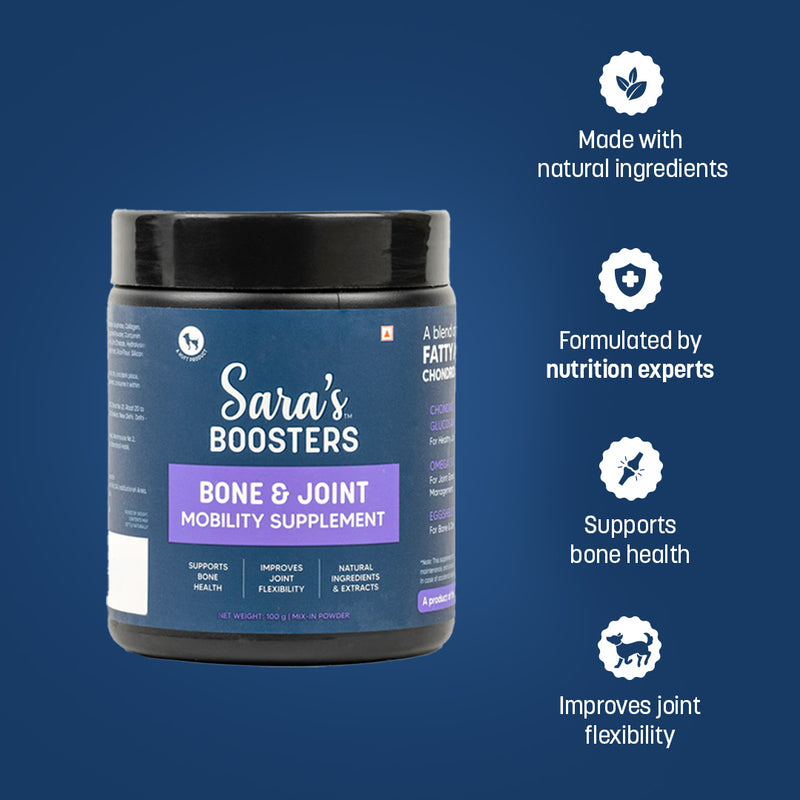 Sara's Boosters Bone & Joint Mobility Supplement For Dogs - 100 g