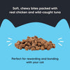 Meowsi by HUFT Light Tuna & Chicken Soft Cat Treats, 50 gm, supports healthy skin and coat with natural ingredients.