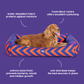 Dash Dog Chevron Water Repellent Lounger Dog Bed - Purple & Orange