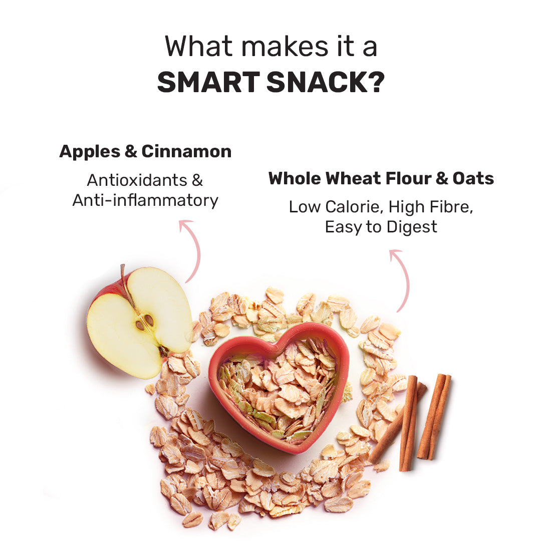 HUFT Yummy In My Tummy Apple & Cinnamon Vegetarian Gluten Free Dog Biscuit - Heads Up For Tails