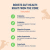 Sara's Boosters Gut & Digestive Health Supplement for Dogs, 200 gm, a blend of prebiotics and probiotics with enzymes.