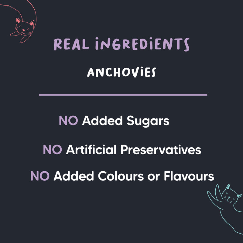 Meowsi by HUFT Dehydrated Anchovies Crunchies Cat Treats - 35 g - Heads Up For Tails