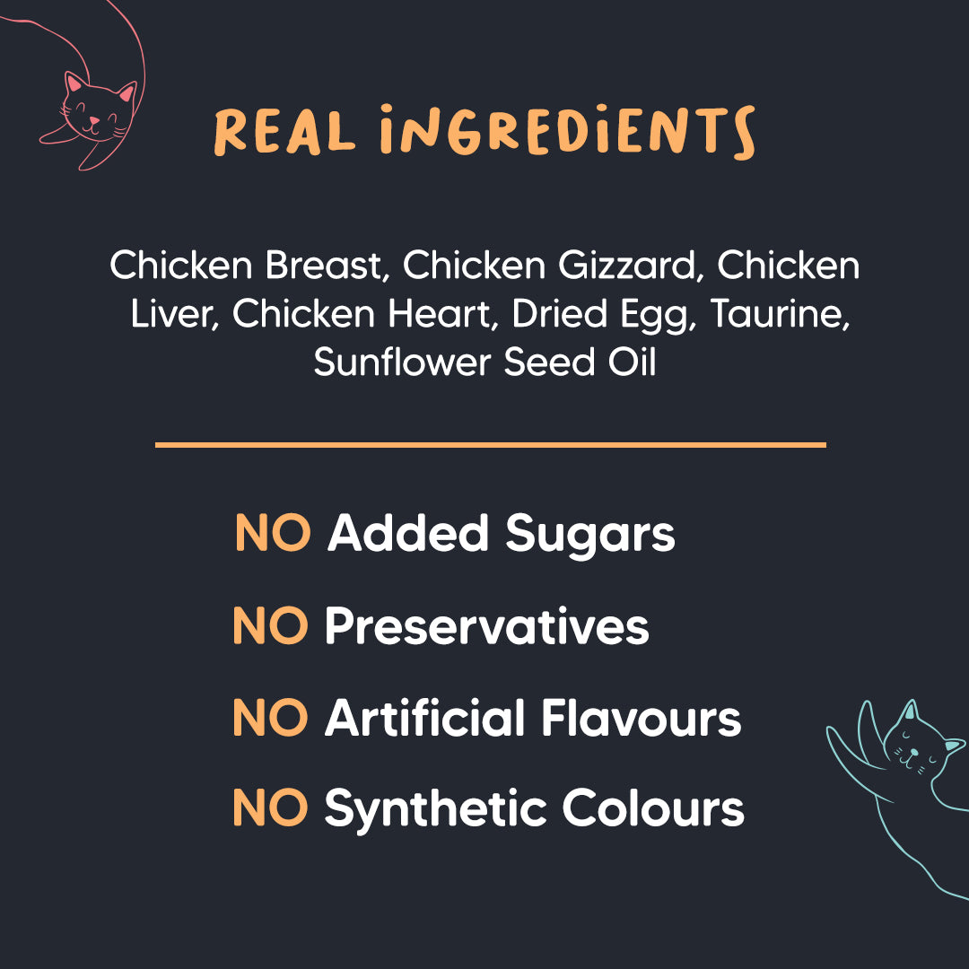 Meowsi by HUFT Chicken Breast pâté Cat Wet Food, 80 gm, grain-free, with vitamins and minerals for balanced nutrition.