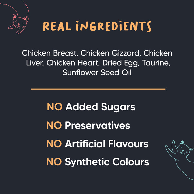 Meowsi by HUFT Chicken Breast pâté Cat Wet Food, 80 gm, grain-free, with vitamins and minerals for balanced nutrition.