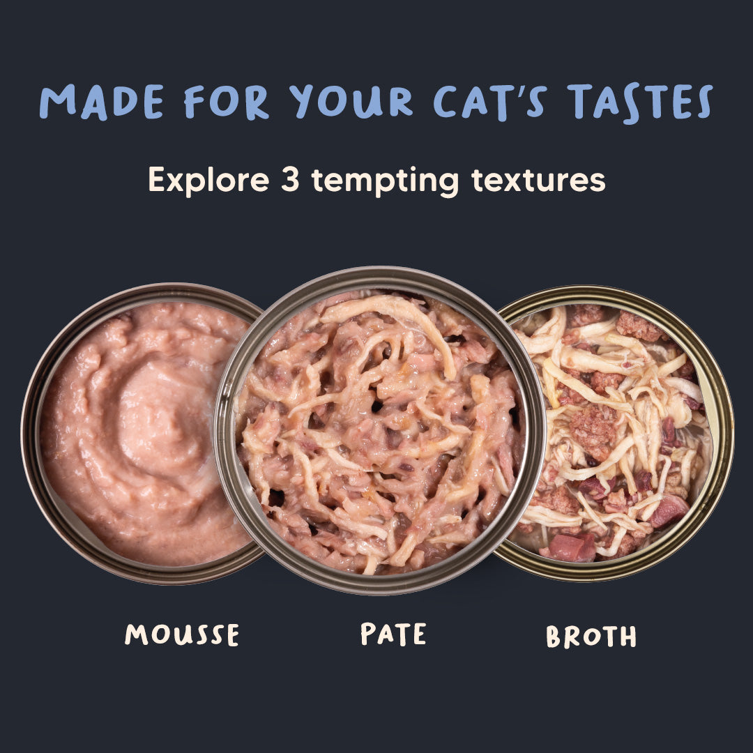 Meowsi by HUFT Tuna & Chicken Pâté Canned Cat Wet Food, 80 gm, grain-free with vitamins and minerals.
