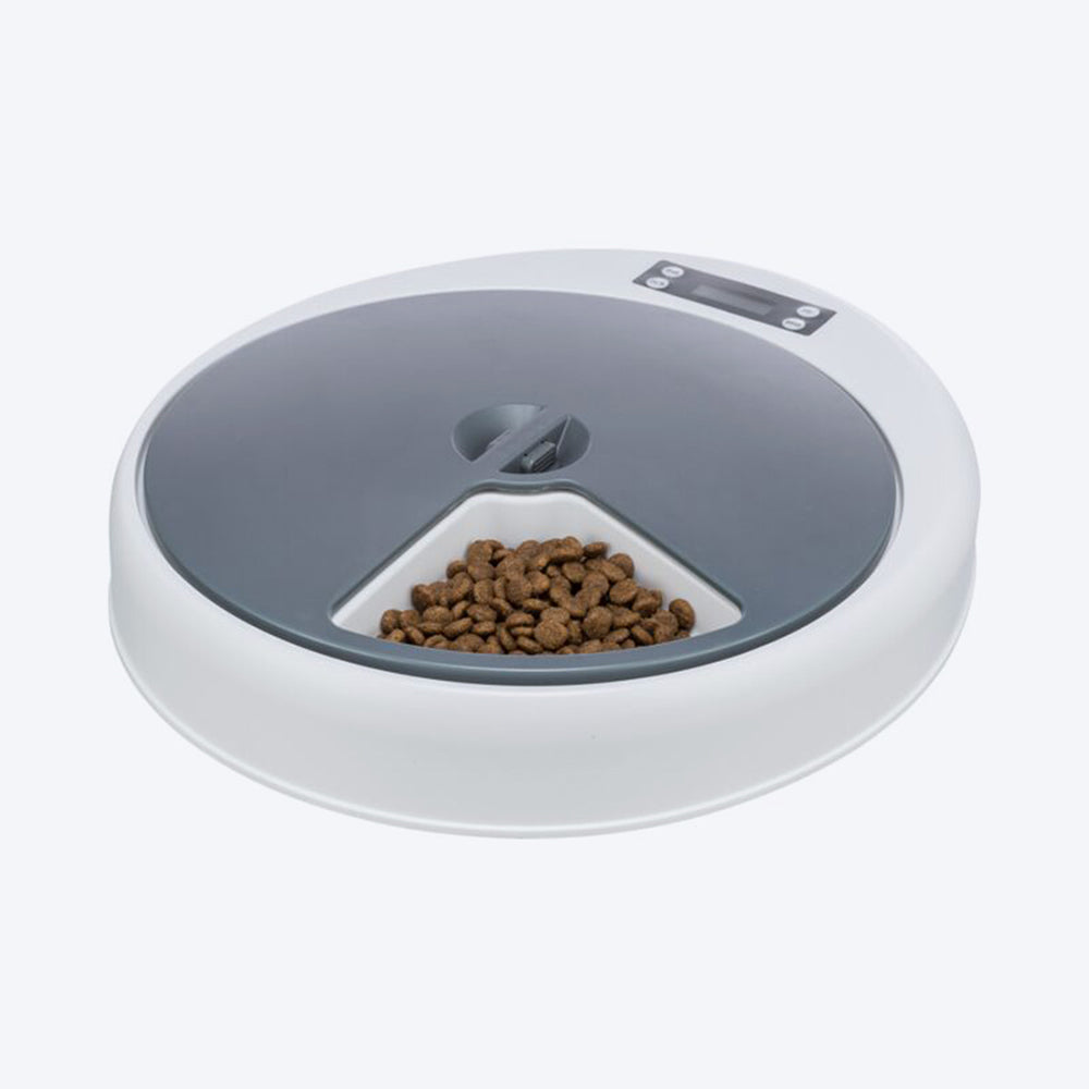 Trixie TX4+1 Automatic Food Dispenser For Pets - White & Grey_03