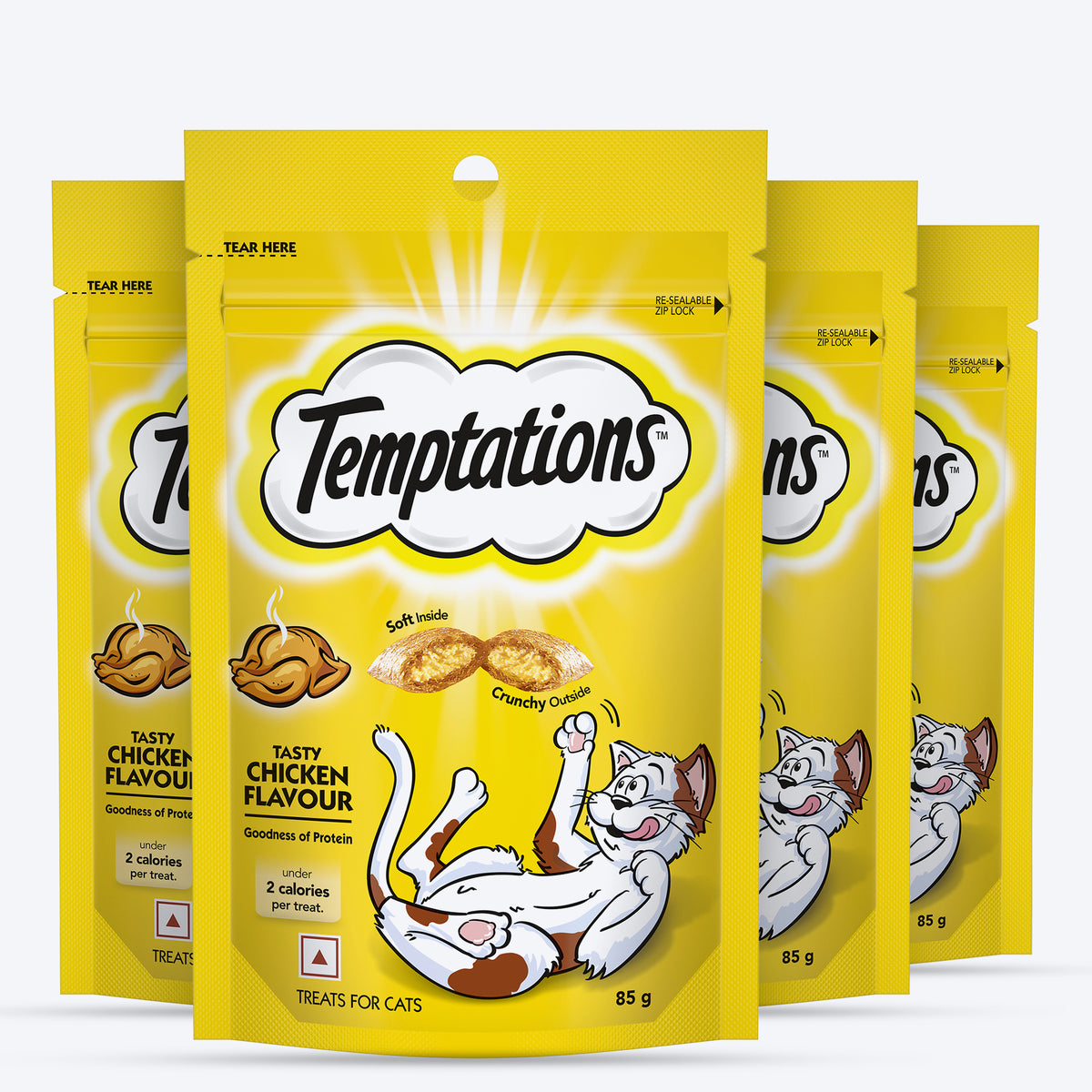 Temptations Cat Treat Tasty Chicken Flavour - 85g - Heads Up For Tails