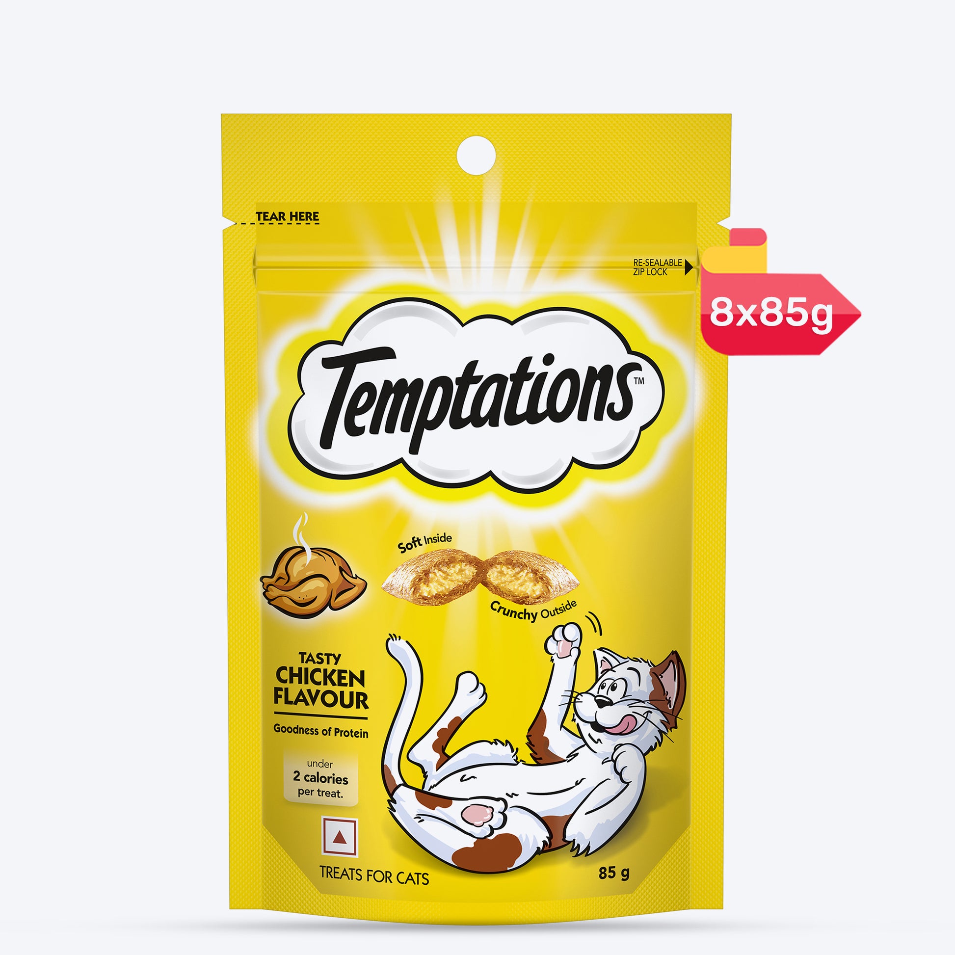 Temptations Cat Treat Tasty Chicken Flavour - 85g - Heads Up For Tails