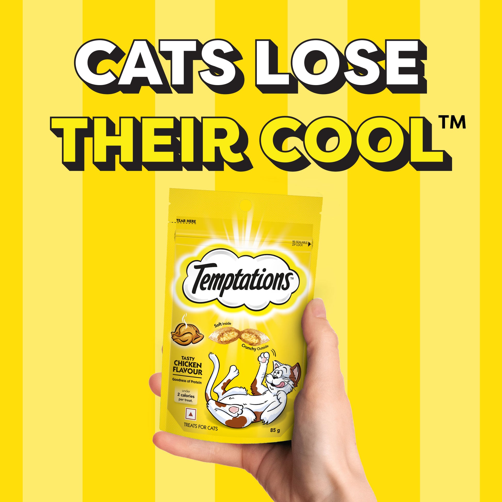 Temptations Cat Treat Tasty Chicken Flavour - 85g - Heads Up For Tails