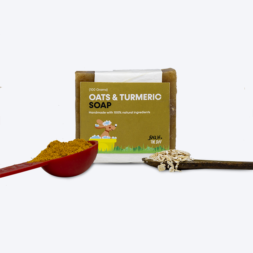 Back In the Day Oats Turmeric Soap For Dog - 100 g - Heads Up For Tails