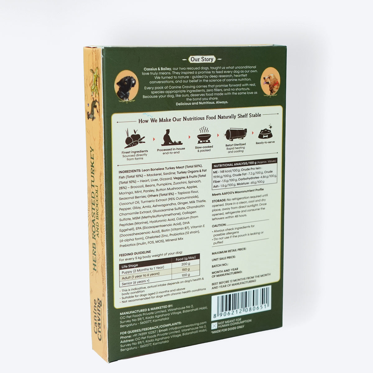 Canine Craving Herb Roasted Turkey And Broccoli Grain Free Dog Wet Food
