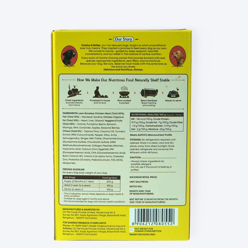 Canine Craving Grilled Chicken With Veggies & Herbs Grain Free Dog Wet Food