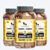 Heads Up for Tails Yummy in my Tummy Banana & Oats dog biscuits, gluten-free, 320g, in a multi-pack jar