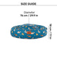 HUFT Bark & Bloom Donut Bed For Dog - Blue - Heads Up For Tails