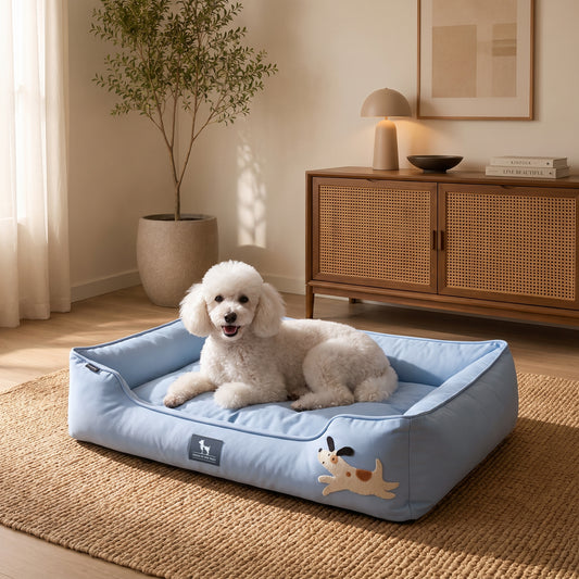 HUFT Doggie Classic Lounger Bed For Dog - Blue