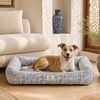 HUFT Jaipuri Baagh Lounger Dog Bed - Indigo