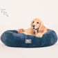 HUFT Furry Donut Pet Bed - Navy Blue - Heads Up For Tails