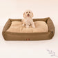 HUFT Fluff & Puff Quilted Lounger Dog Bed - Olive Green - Heads Up For Tails