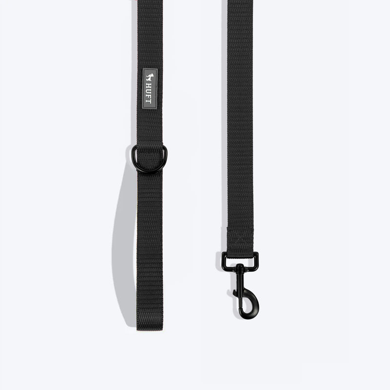 HUFT Classic Leash For Dog - Coal Black - Heads Up For Tails