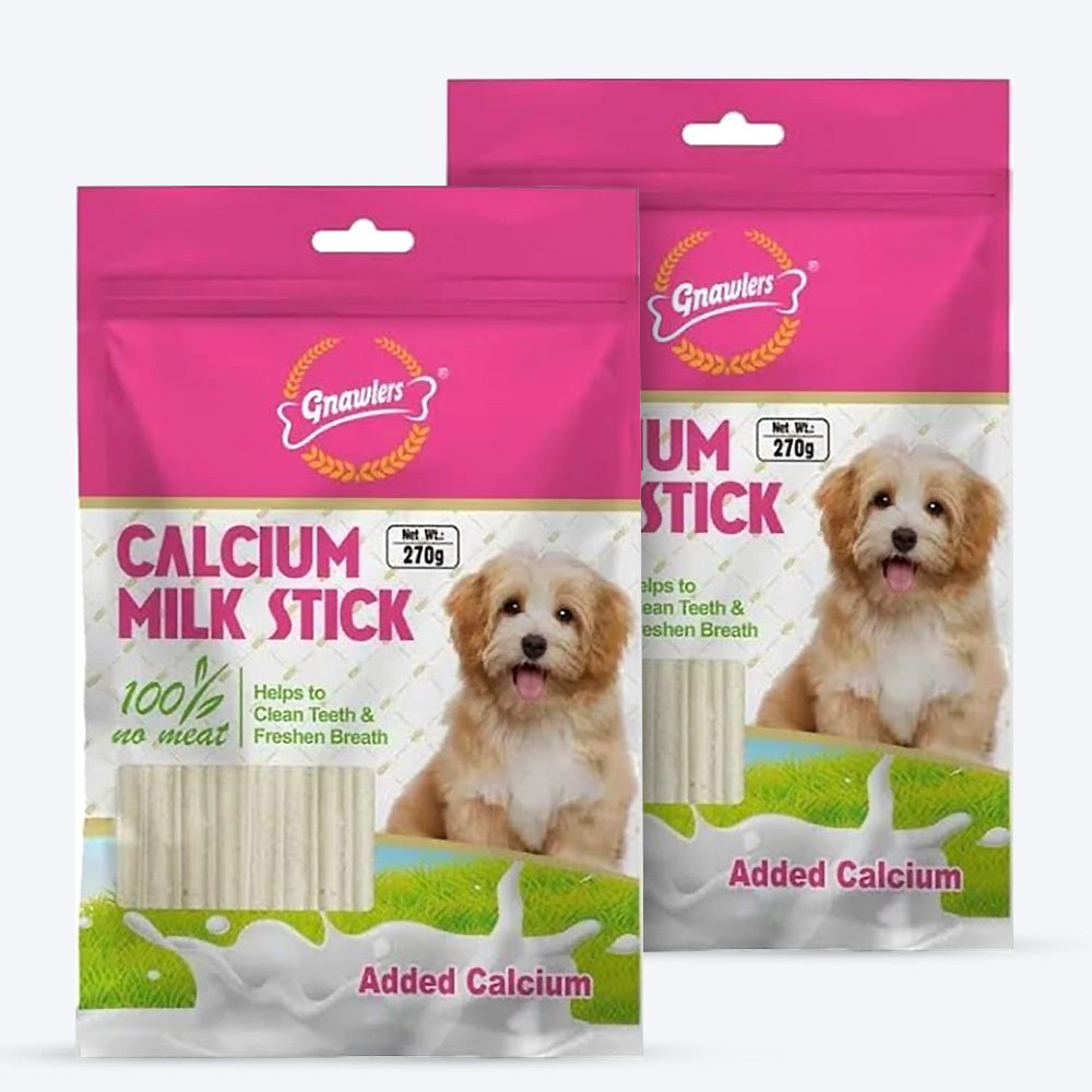 Gnawlers Calcium Milk Stick Dog Treat - 270 g