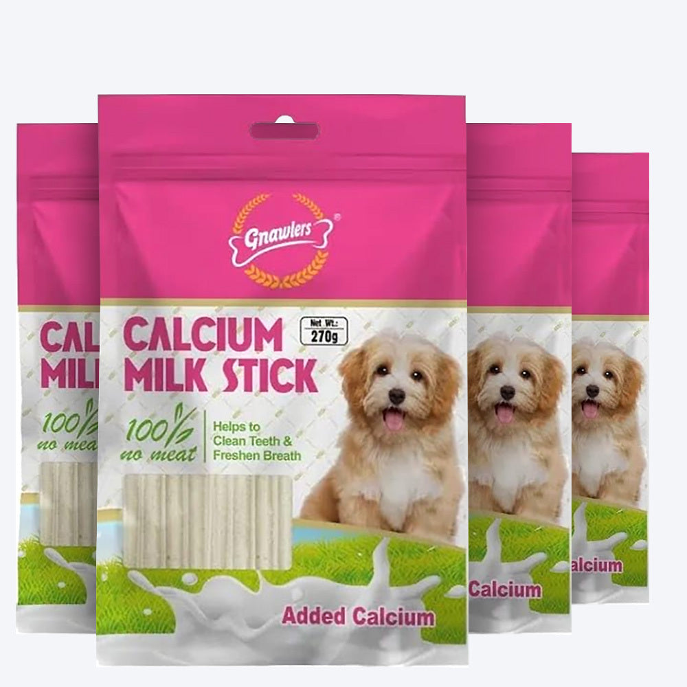 Gnawlers Calcium Milk Stick Dog Treat - 270 g