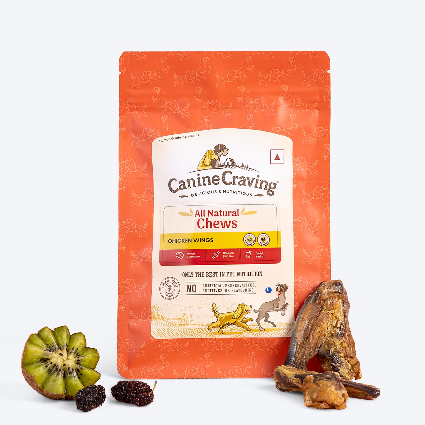 Canine Craving Dehydrated Chicken Wings Dog Treat - 70 gm