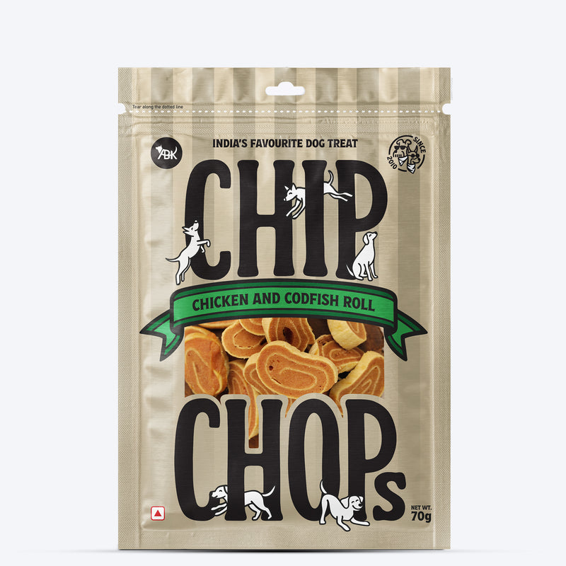 Chip Chops Chicken & Codfish Roll Treats For Dog - 70 g