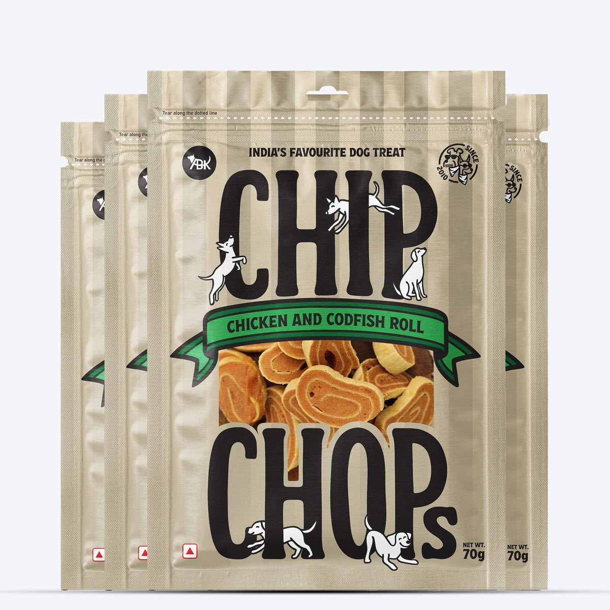 Chip Chops Chicken & Codfish Roll Treats For Dog - 70 g
