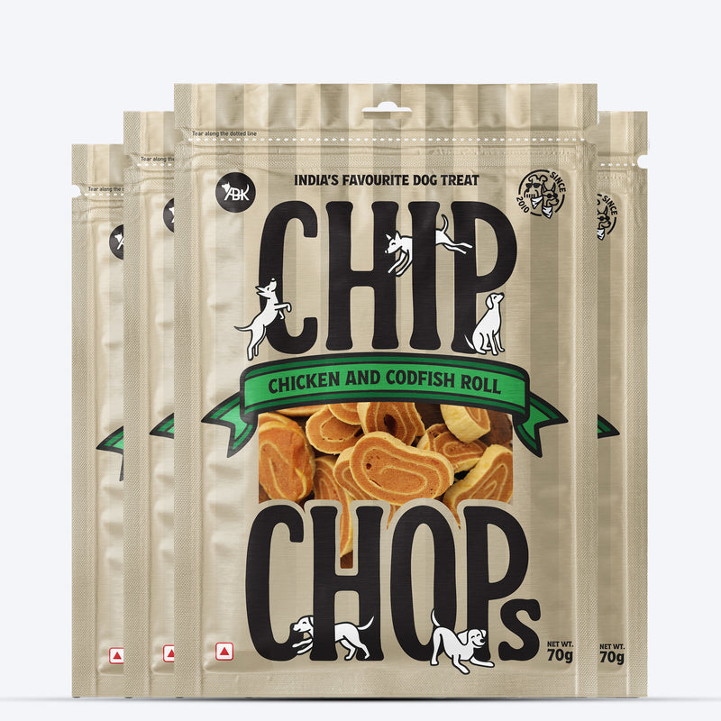 Chip Chops Chicken & Codfish Roll Treats For Dog - 70 g