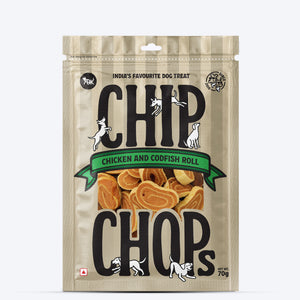 Chip Chops Chicken & Codfish Roll Treats For Dog - 70 g